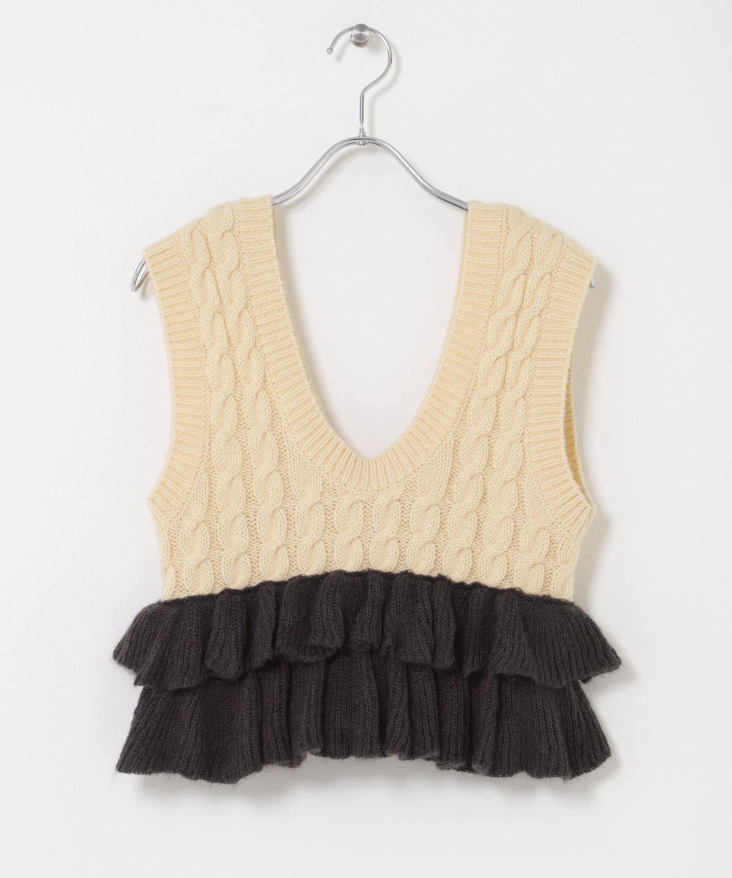 2WAY荷葉邊針織背心