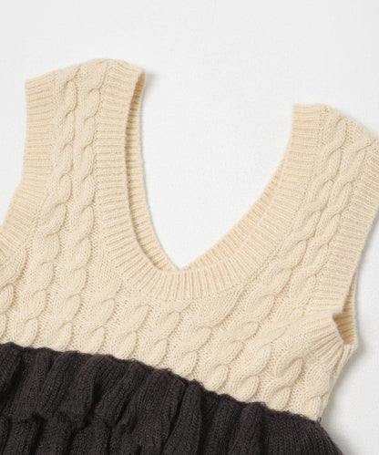 2WAY荷葉邊針織背心