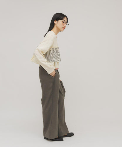 荷葉邊層疊設計 女襯衫