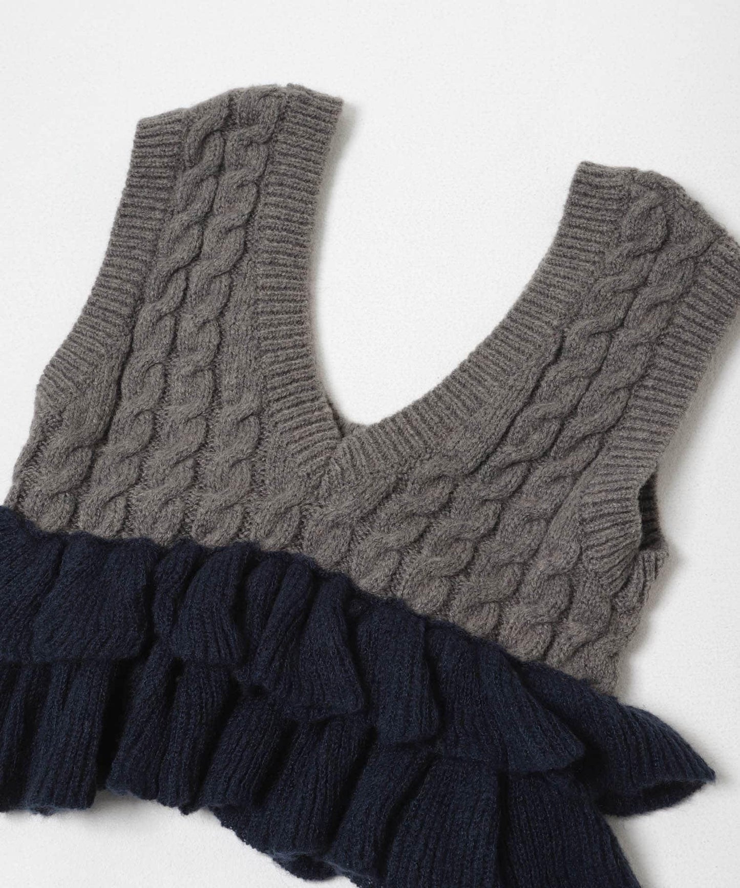 2WAY荷葉邊針織背心