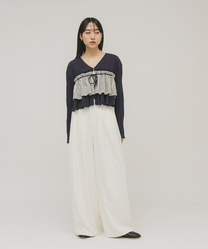 荷葉邊層疊設計 女襯衫