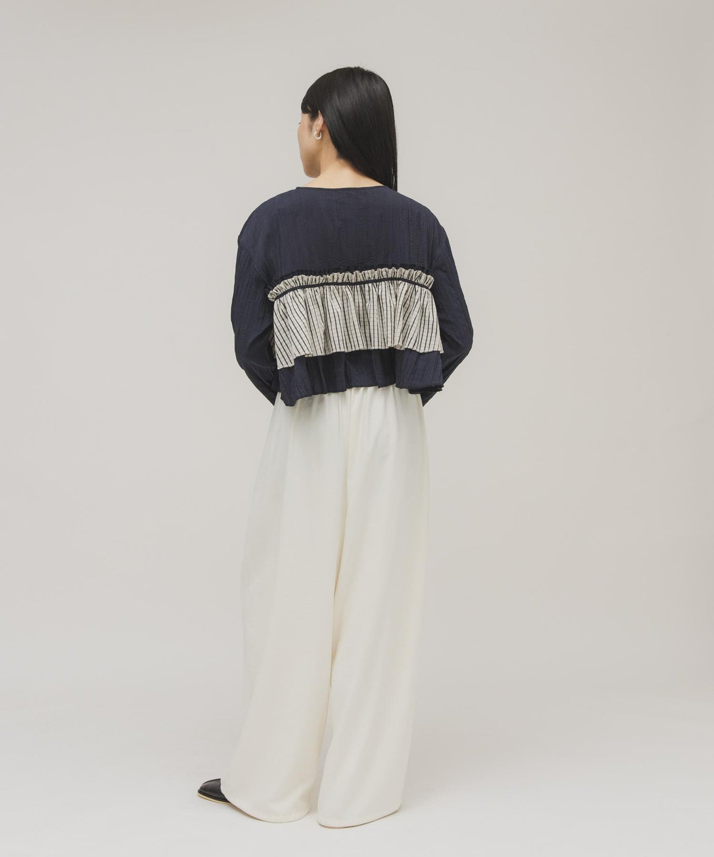 荷葉邊層疊設計 女襯衫