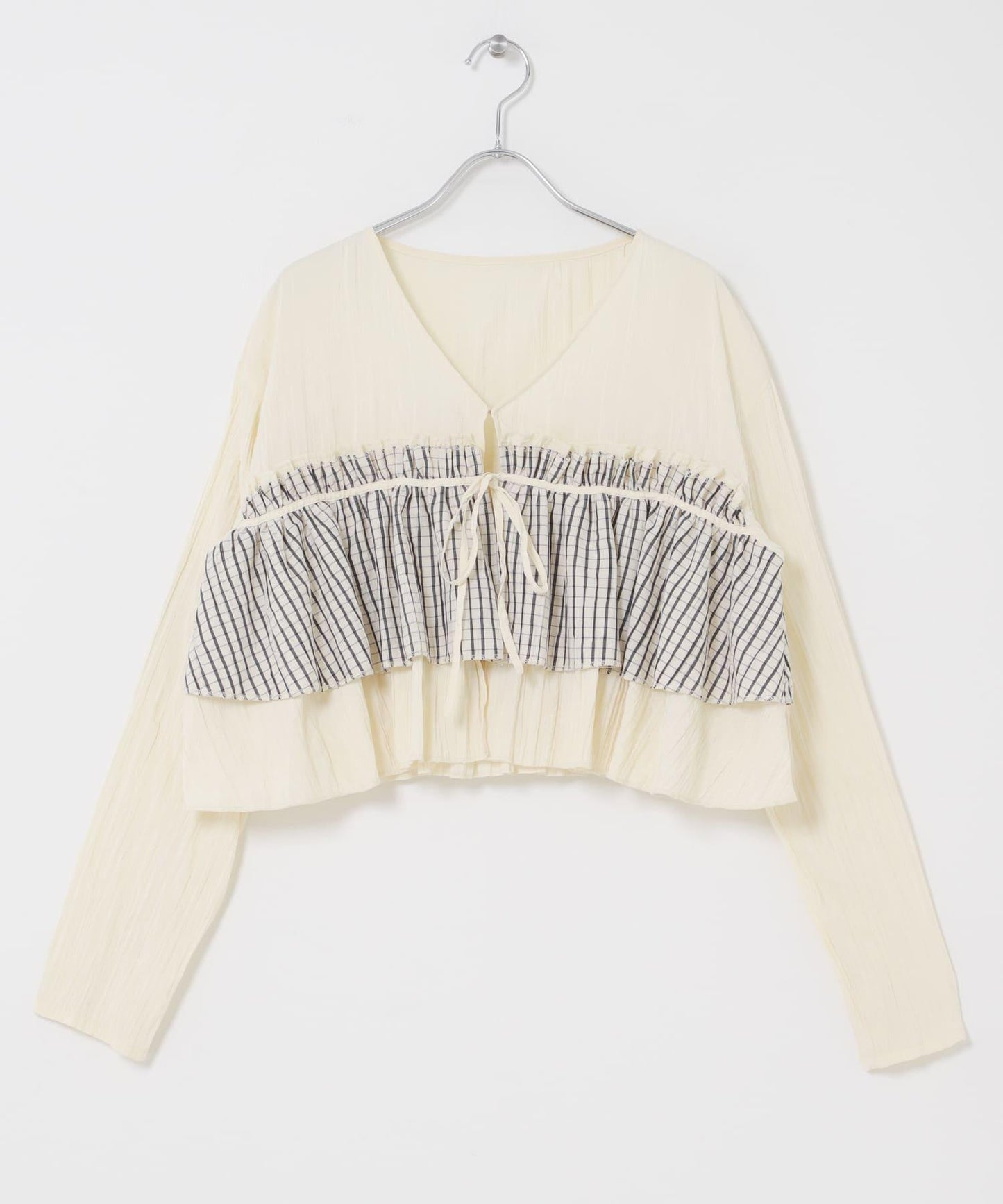 荷葉邊層疊設計 女襯衫