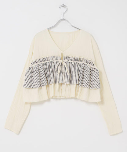 荷葉邊層疊設計 女襯衫