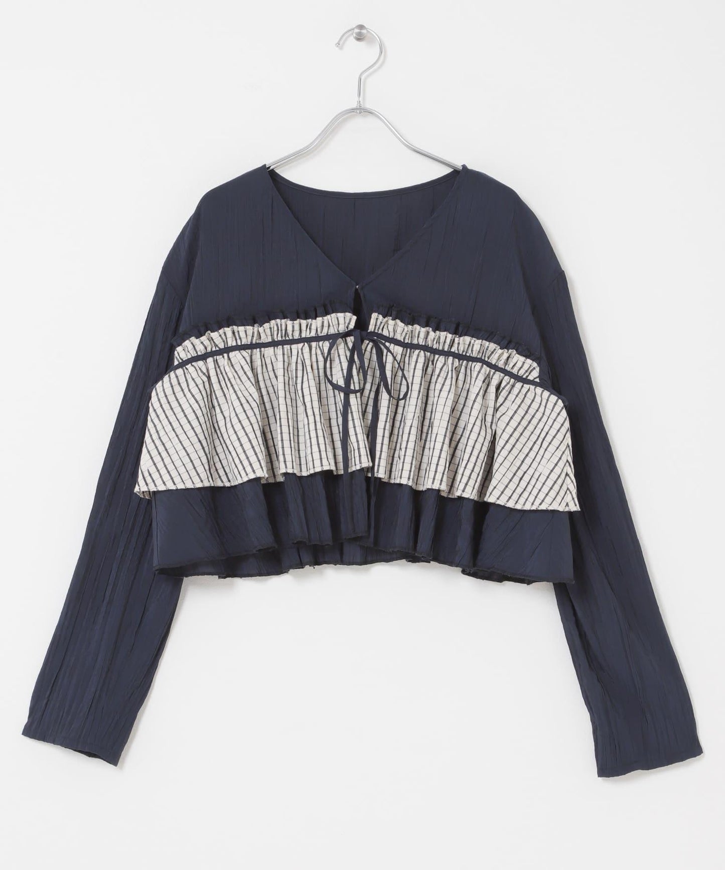 荷葉邊層疊設計 女襯衫