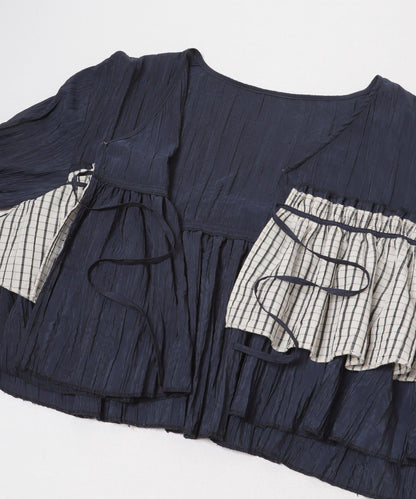 荷葉邊層疊設計 女襯衫