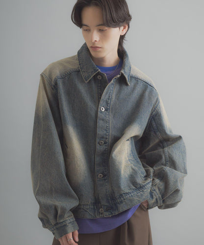 復古風牛仔短外套