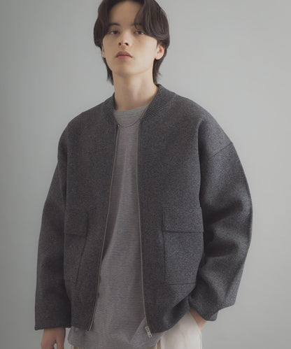 可水洗 雙口袋 針織外套