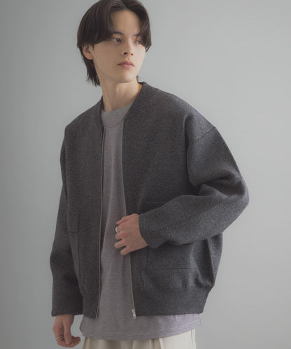 可水洗 雙口袋 針織外套