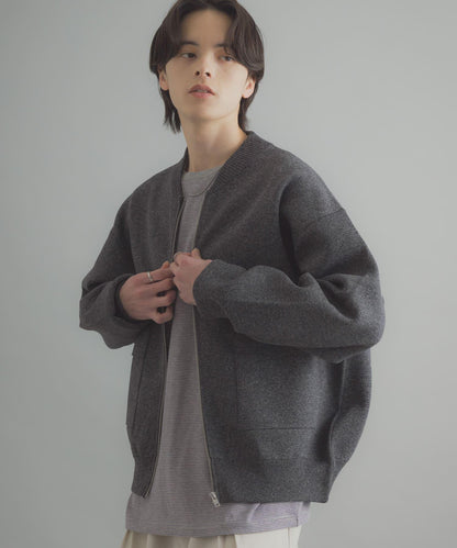 可水洗 雙口袋 針織外套