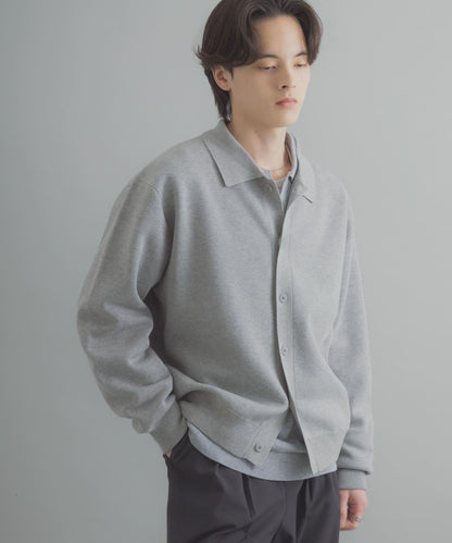 可機洗 衛衣風 POLO領 開衫