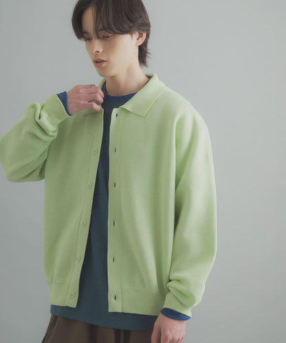 可機洗 衛衣風 POLO領 開衫