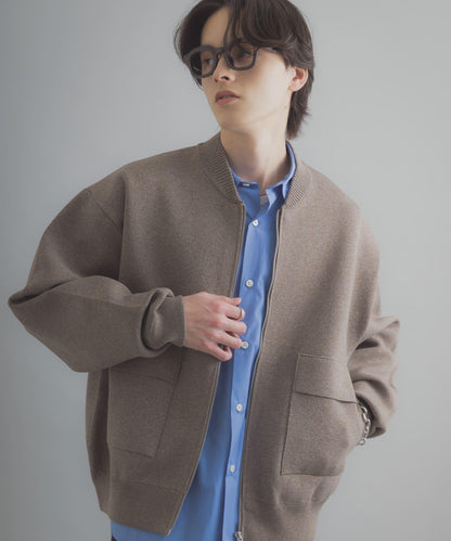 可水洗 雙口袋 針織外套