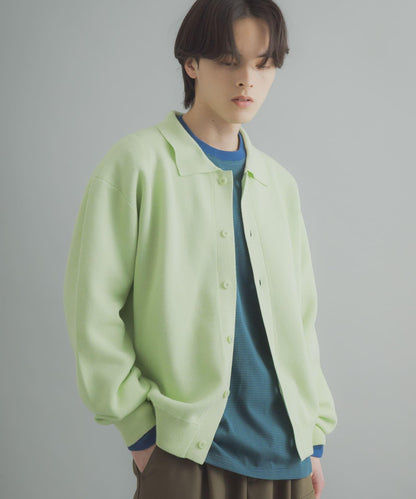 可機洗 衛衣風 POLO領 開衫