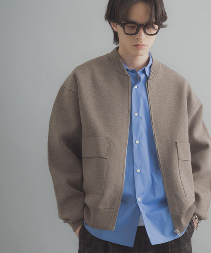 可水洗 雙口袋 針織外套