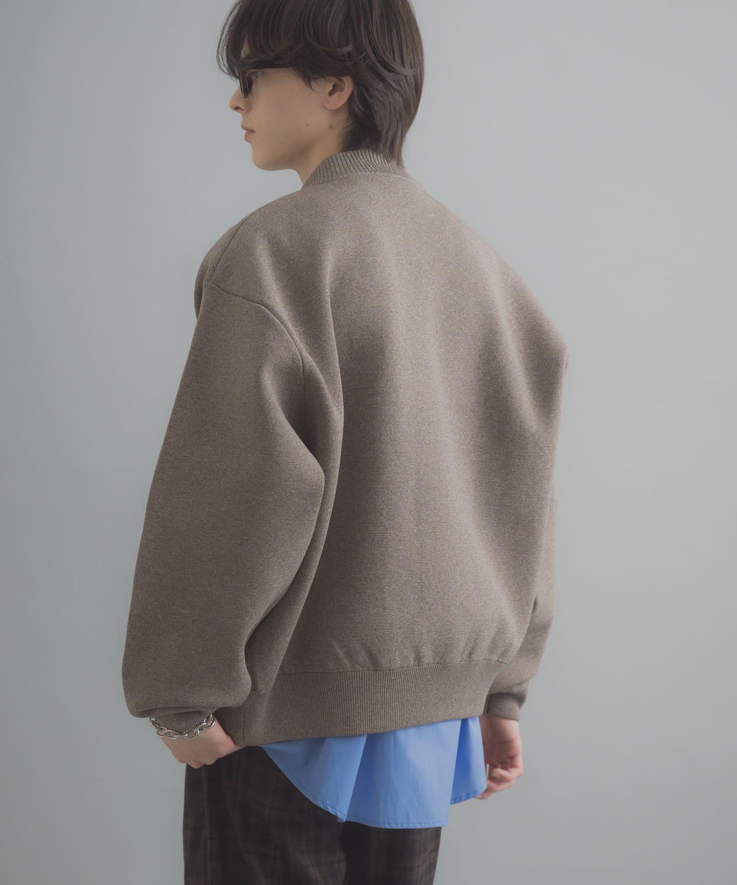 可水洗 雙口袋 針織外套