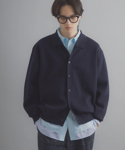 可機洗 衛衣風 POLO領 開衫