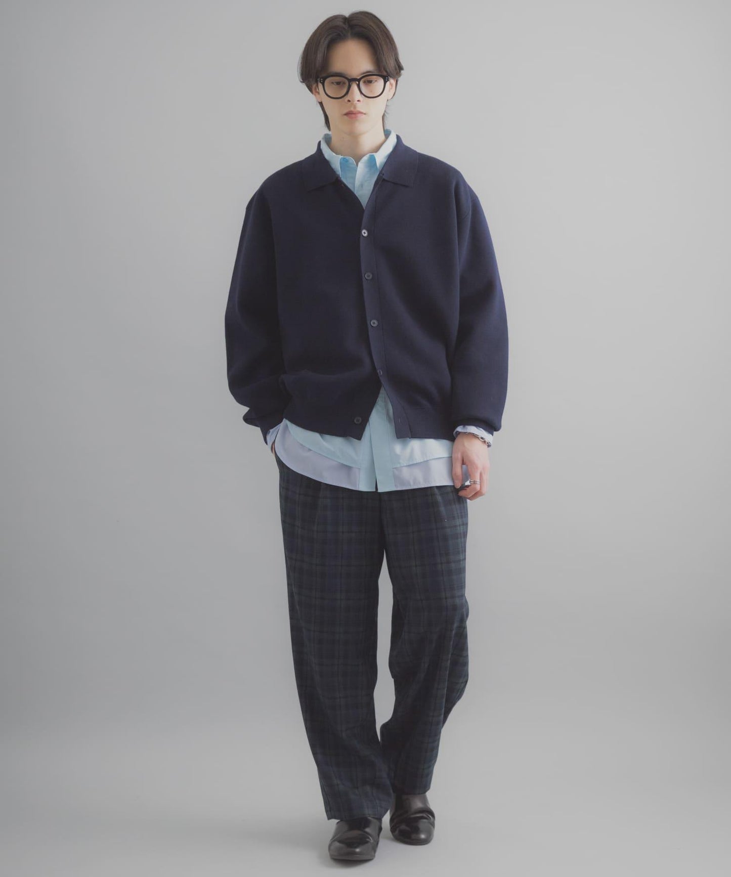 可機洗 衛衣風 POLO領 開衫