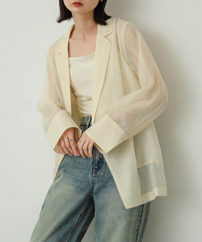 透視西裝剪裁西裝外套