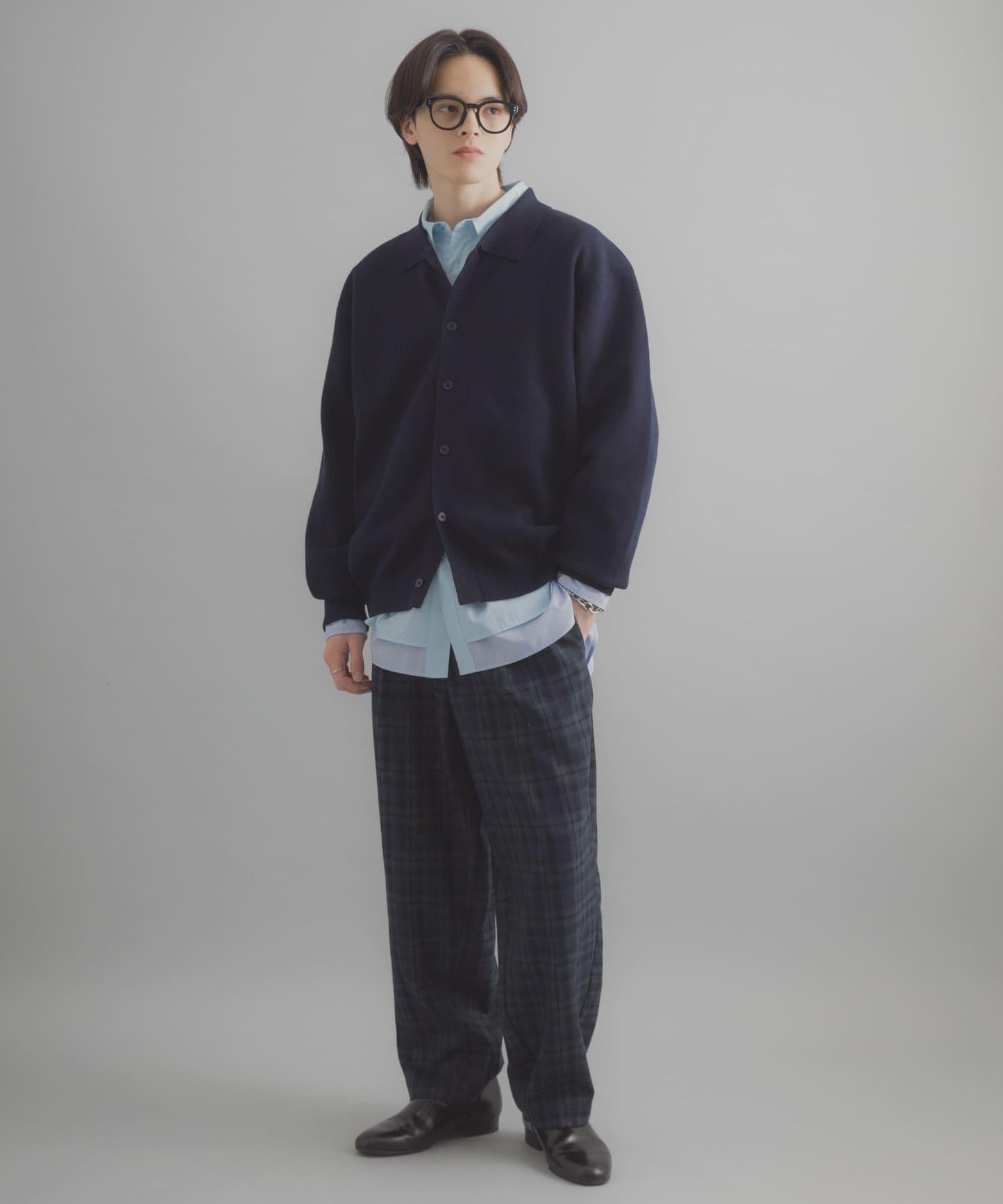 可機洗 衛衣風 POLO領 開衫