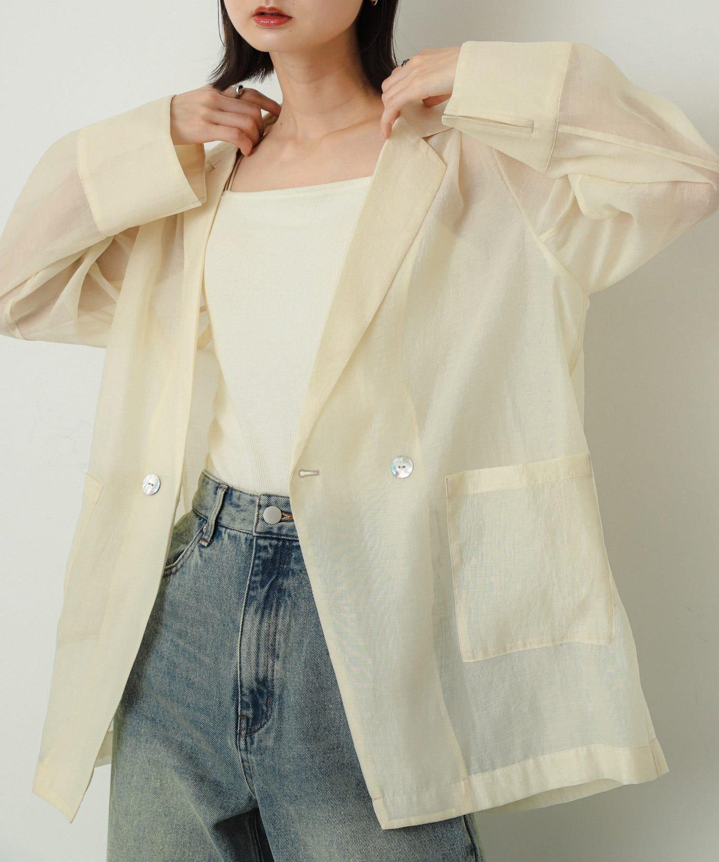 透視西裝剪裁西裝外套