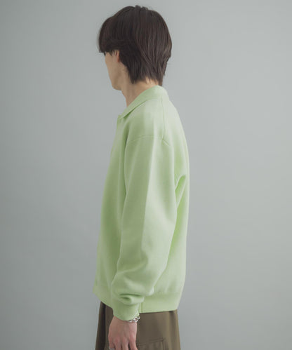 可機洗 衛衣風 POLO領 開衫