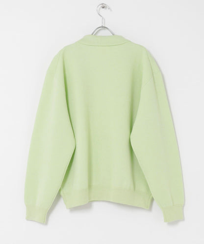 可機洗 衛衣風 POLO領 開衫