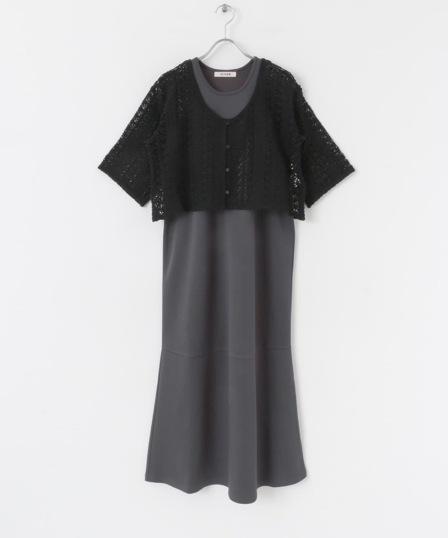 蕾絲拼接連衣裙