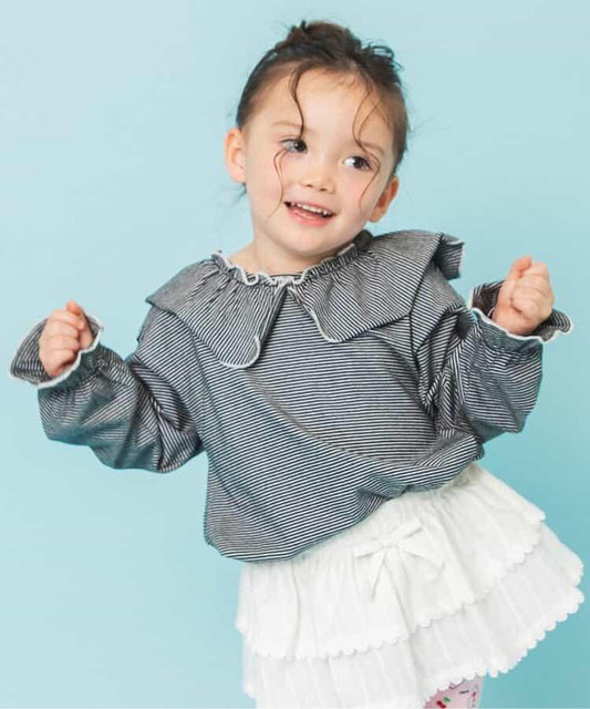 網絡限定 波浪荷葉領 T恤