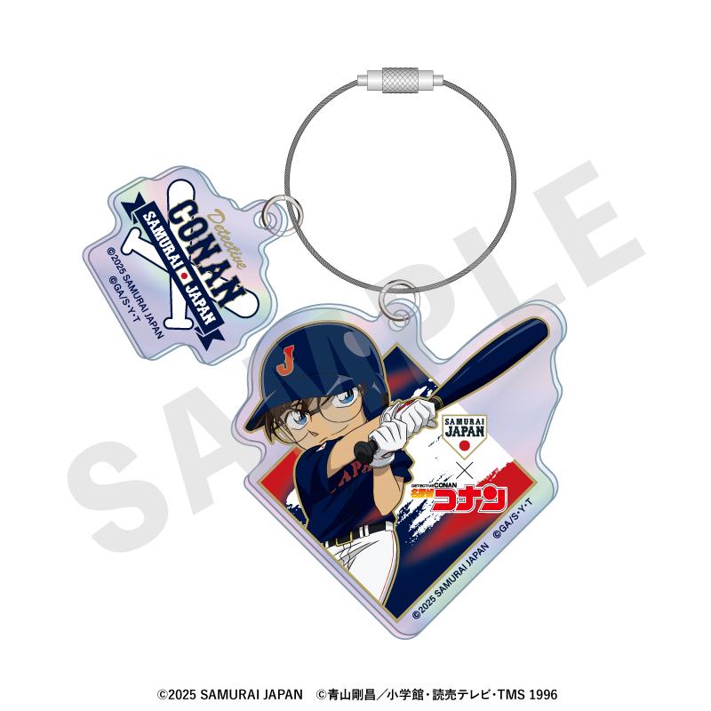 侍ジャパン×名偵探柯南（名偵探柯南） 幻綵線條亞克力鑰匙扣 訪客款