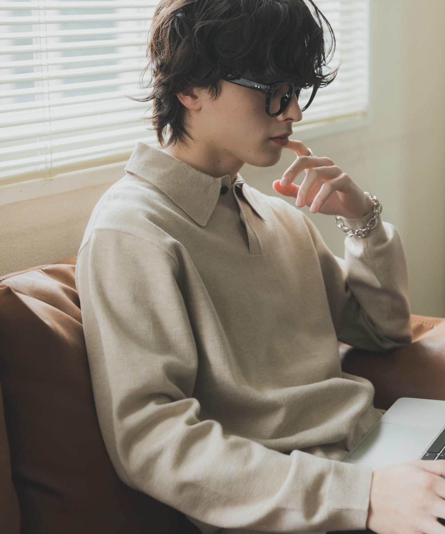 部分色 可水洗/防起球 彈力針織POLO衫