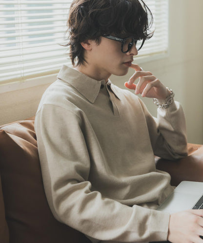 部分色 可水洗/防起球 彈力針織POLO衫