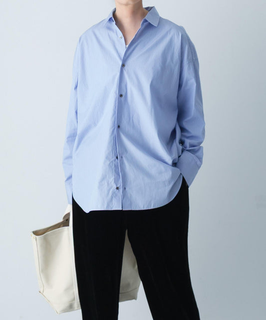 純棉標準版型條紋襯衫