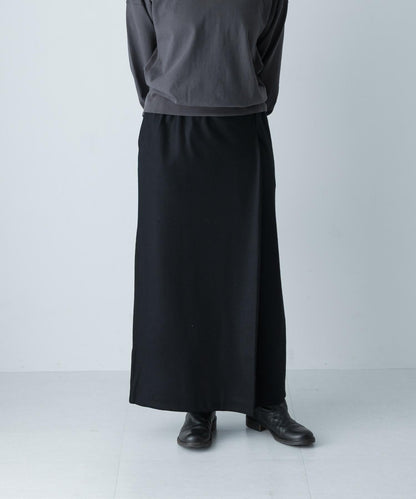 羊毛剪裁直筒裙