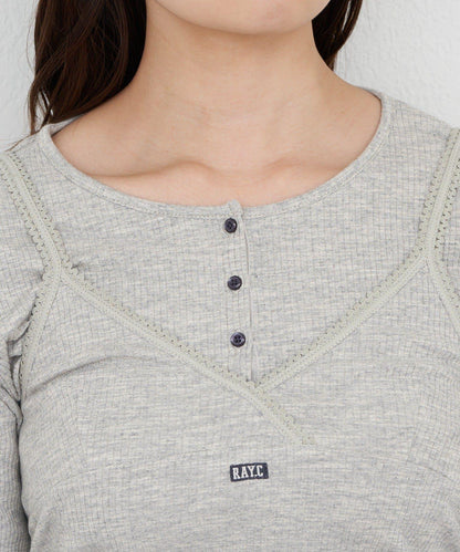 亨利風格層疊裹身吊帶背心