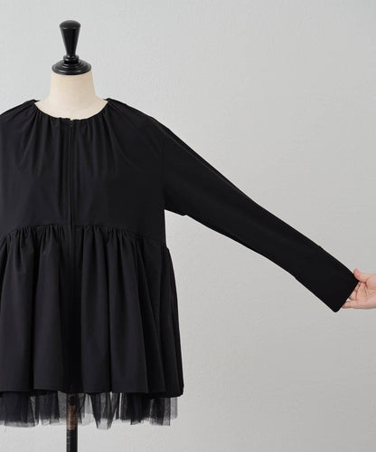 蓬紗荷葉邊設計 夾克外套