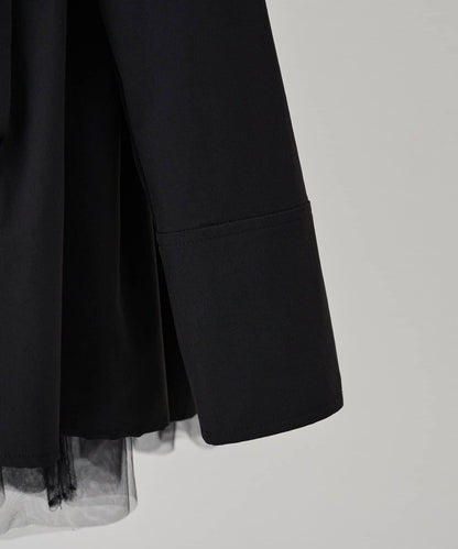 蓬紗荷葉邊設計 夾克外套