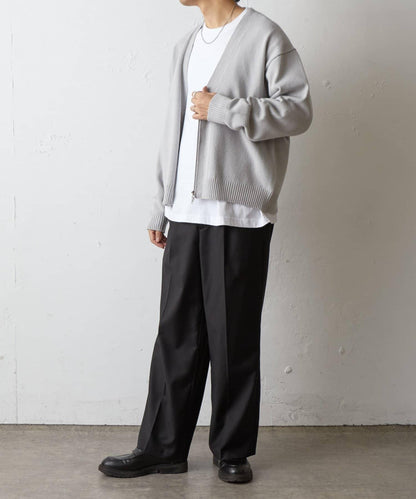 雙拉鍊針織開衫