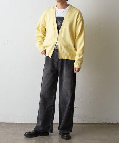 雙拉鍊針織開衫