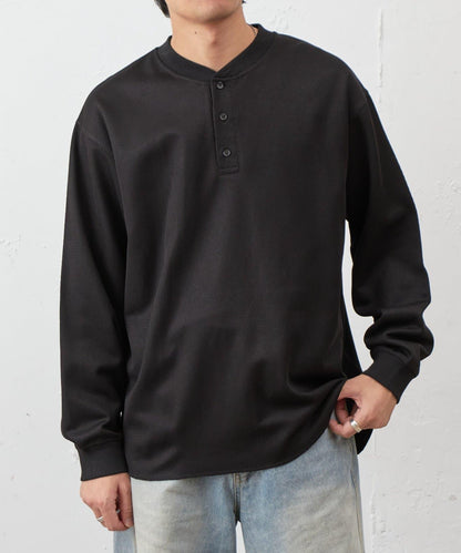 蜂巢紋亨利領套頭上衣