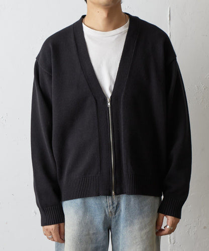 雙拉鍊針織開衫