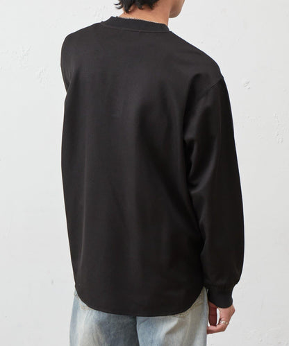 蜂巢紋亨利領套頭上衣