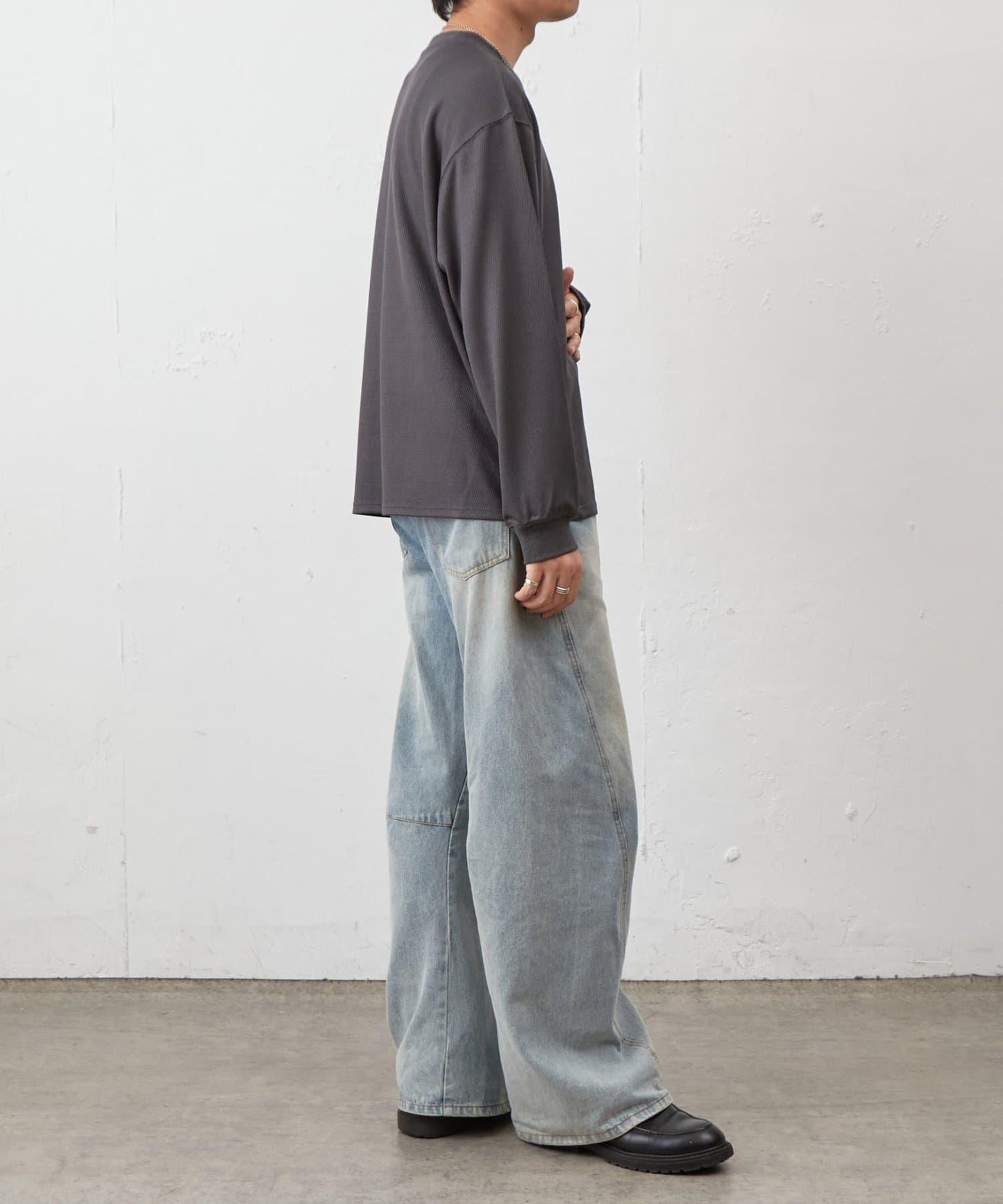 蜂巢紋圓領套頭上衣