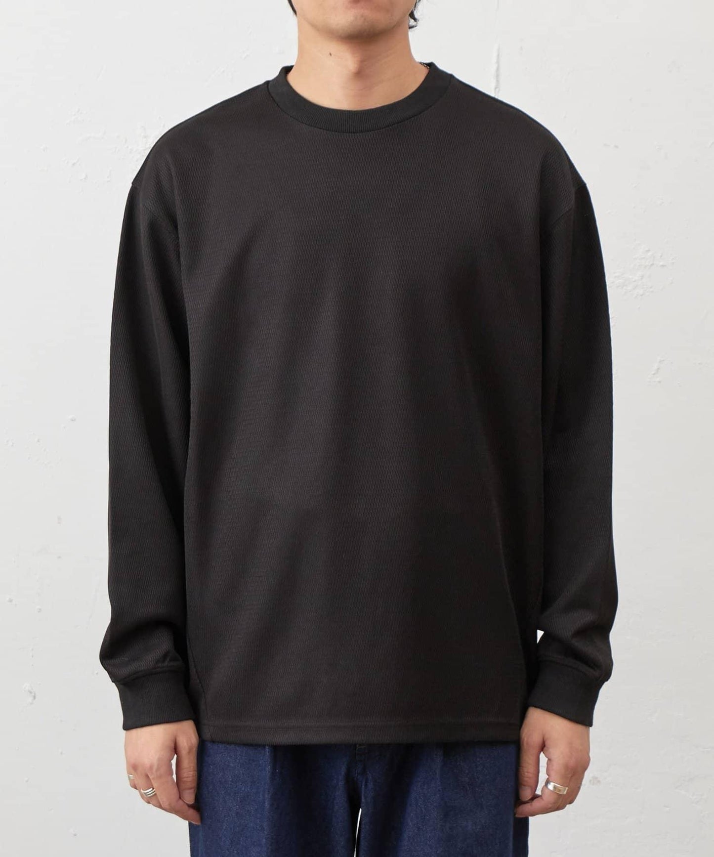 蜂巢紋圓領套頭上衣