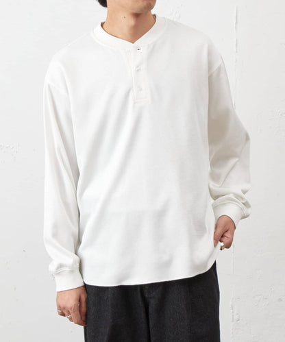 蜂巢紋亨利領套頭上衣