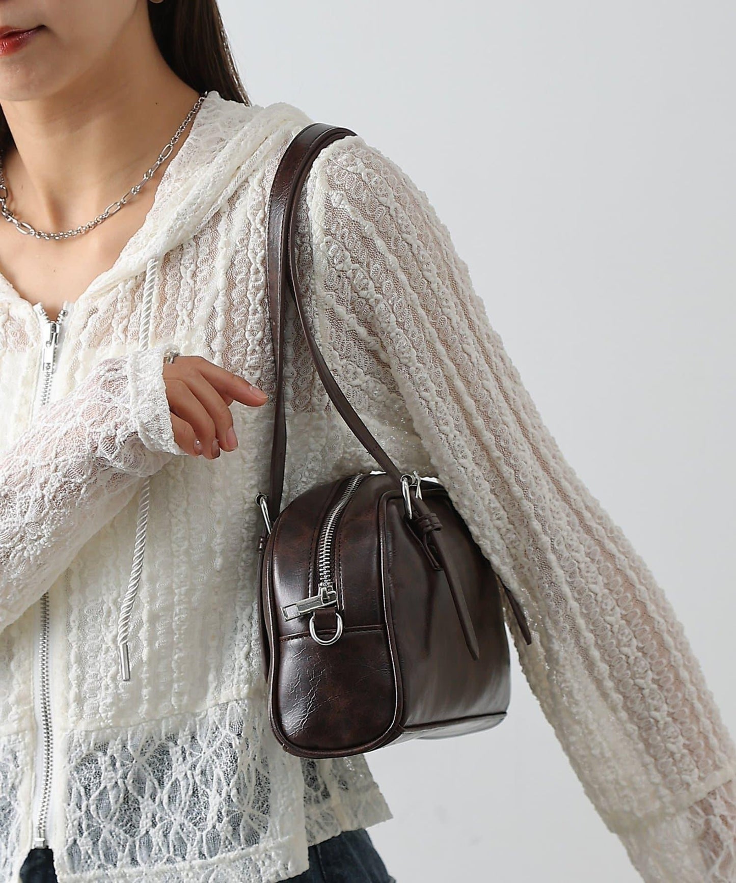 復古合成皮迷你波士頓包