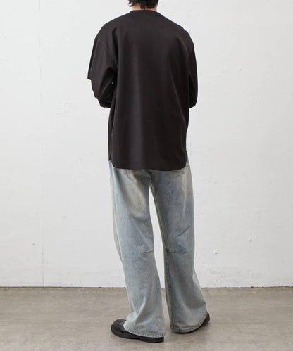 蜂巢紋亨利領套頭上衣