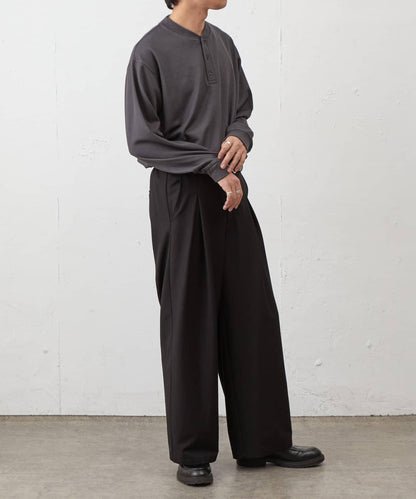 蜂巢紋亨利領套頭上衣