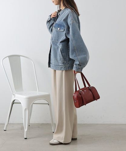 復古合成皮迷你波士頓包