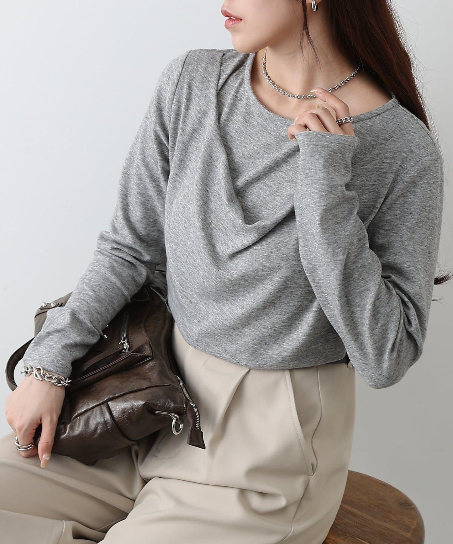 疊穿風設計 針織上衣